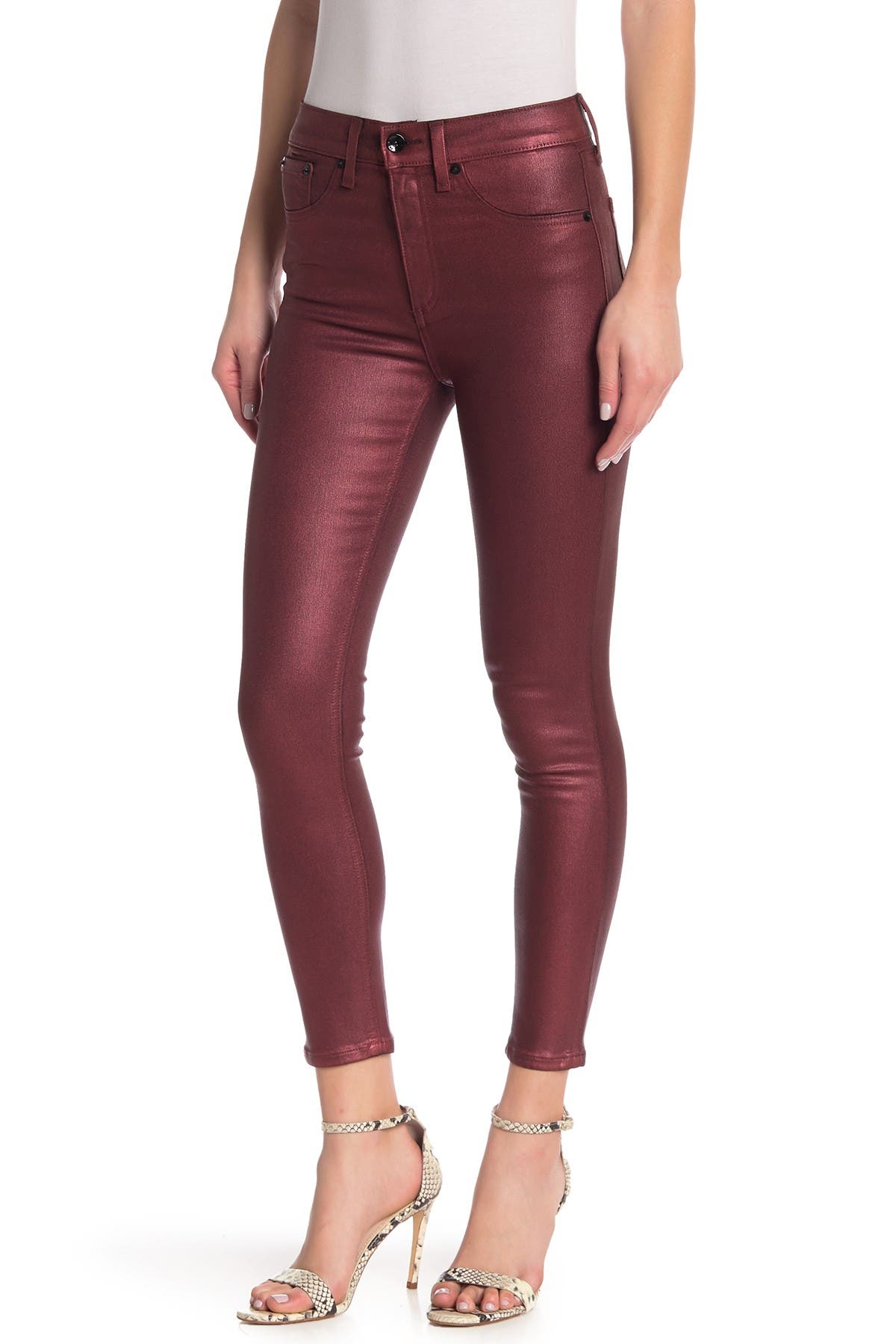 rag and bone metallic jeans