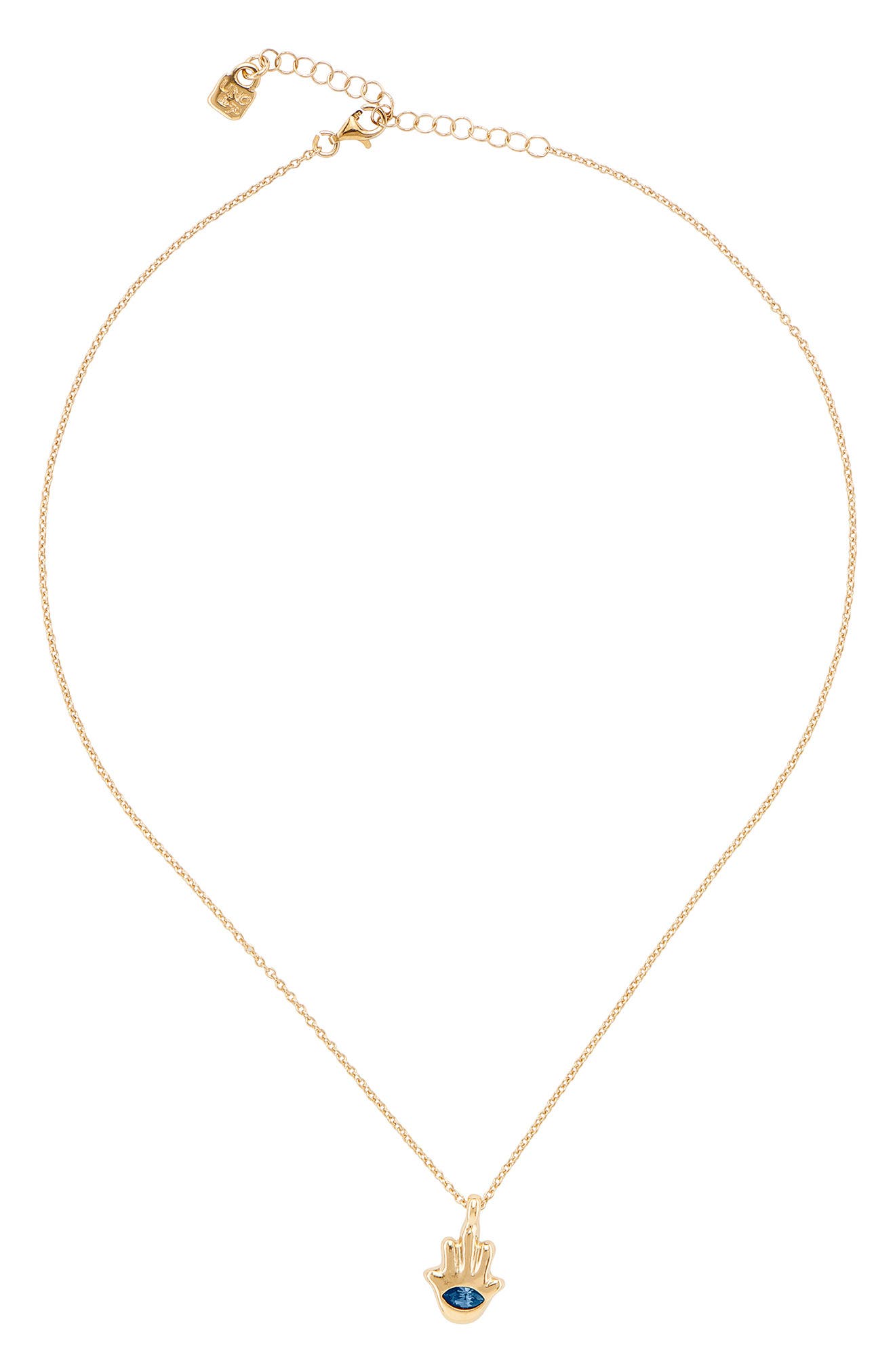 Unode50 Give Me 5 Gold Plated Swarovski Crystal Hamsa Pendant Necklace