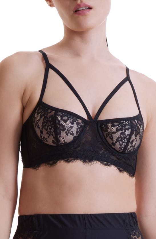 Hanky Panky Prabal Gurung Eyelash Underwire Bra Black In Black