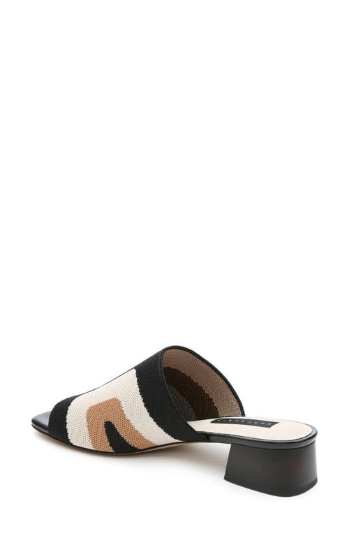 Sanctuary Rumble Womens Leather Slip On Heel Sandals In Black/milk/tan