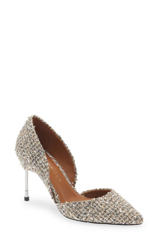 Kurt Geiger Women's Bond 90 Pointed Toe D'orsay Pumps In Open Grey