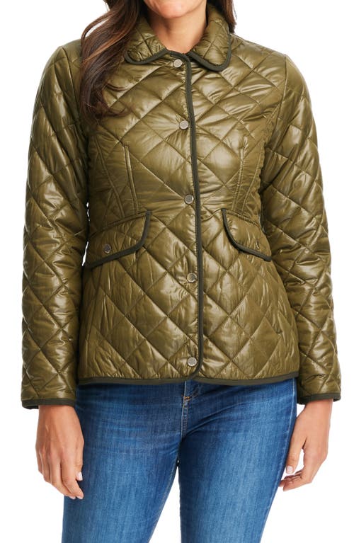 kate spade new york short quilted jacket in Black