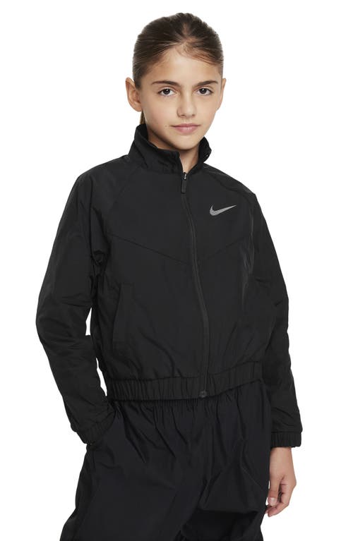 Nike Kids' Sportswear Windrunner Water Repellent Jacket In Black/black