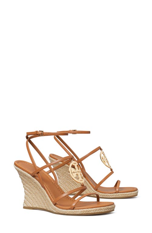 Shop Tory Burch Capri Miller Espadrille Wedge In Caramel Corn/gold