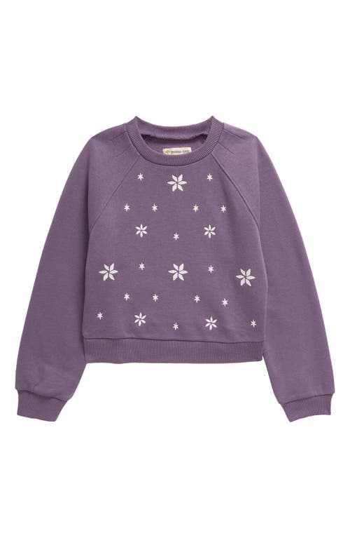 Shop Tucker + Tate Kids' Graphic Cotton Blend Sweatshirt In Purple Montana Snowflake