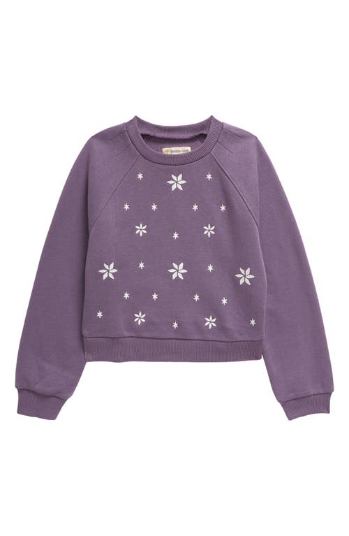 Tucker + Tate Kids' Graphic Cotton Blend Sweatshirt in Purple Montana Snowflake 