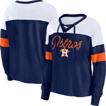 Houston Astros Fanatics Branded Vintage Arch Pullover Hoodie - Oatmeal/Navy