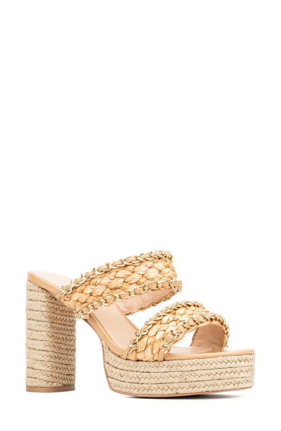 Fashion To Figure Women's Maia Wide Width Heels Sandals In Natural