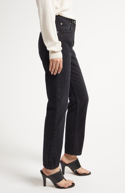 The Row Riaco Mid-rise Straight-leg Ankle Jeans In Black
