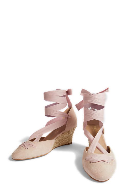 Lk Bennett Lana Espadrille Wedge In Pale Rose