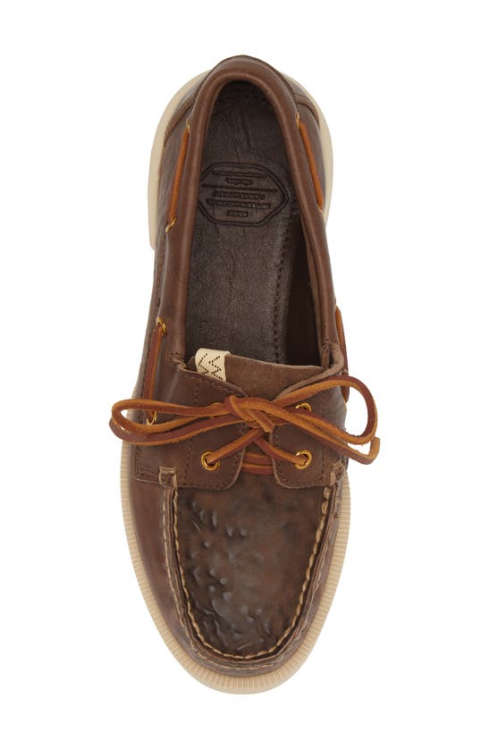 Shop Visvim Americana Folk Deck Shoe In Dark Brown