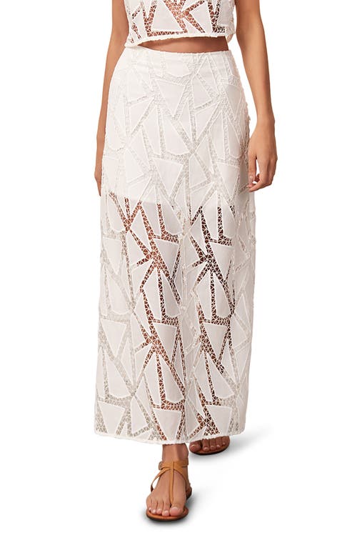 Juli High Waist Cover-Up Maxi Skirt in Off White