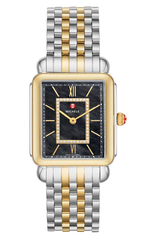 Michele Deco Ii Diamond Bracelet Watch, 32mm In Gold
