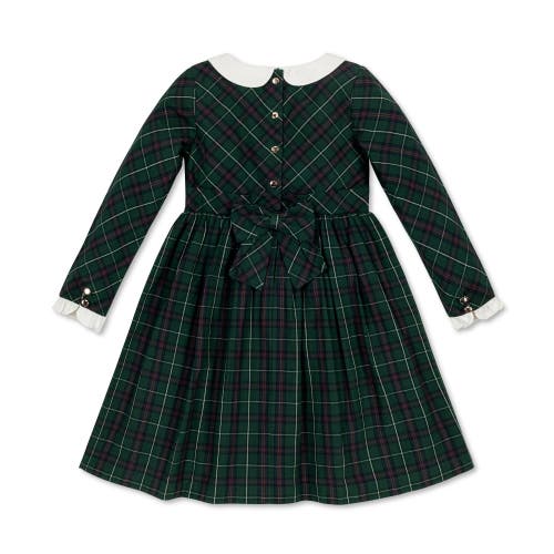 Shop Hope & Henry Girls' Organic Ruffle Cuff Party Dress, Toddler In Merry Pine Plaid