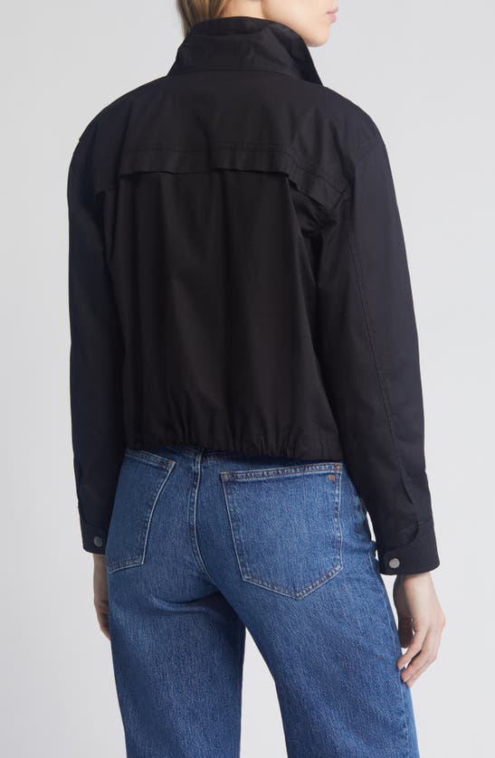 Shop Wit & Wisdom Double Patch Crop Jacket In Black