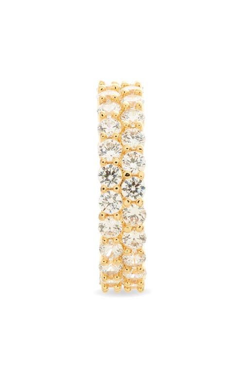 Shop Nordstrom Wide Cubic Zirconia Eternity Ring In Clear- Gold