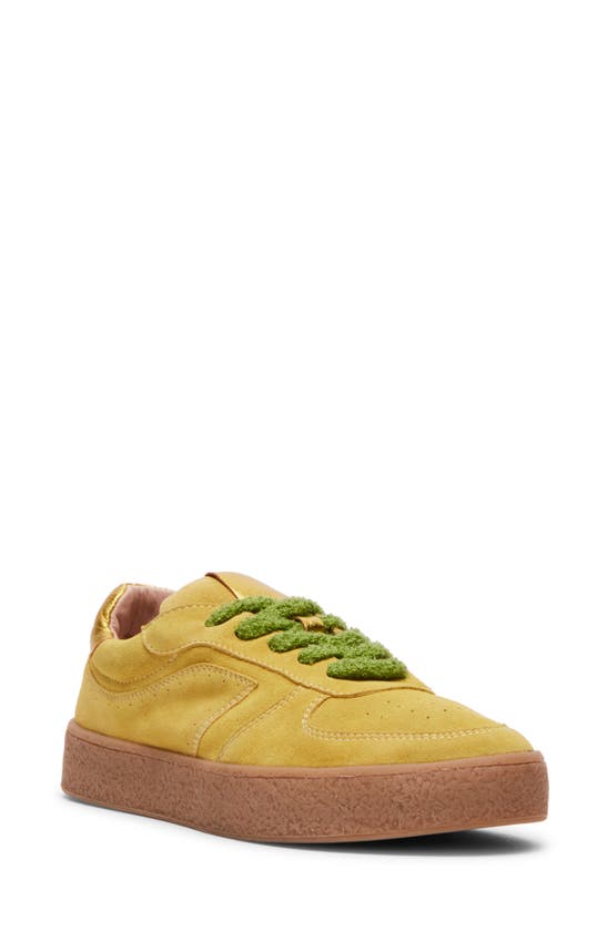 Shop Steve Madden Brayan Sneaker In Yellow Suede