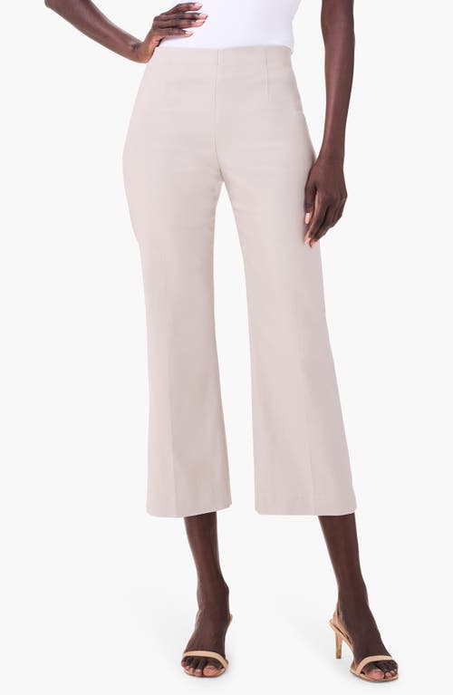 Shop Nic + Zoe Nic+zoe Wonderstretch Wide Leg Pull-on Crop Pants In Cobblestone