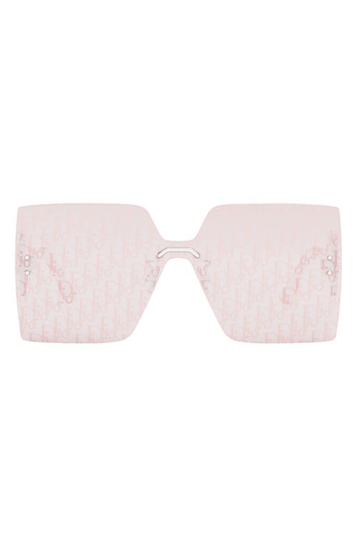 Dior 'club M5u Rectangular Shield Sunglasses In Pink