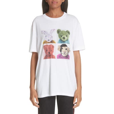 Stella Mccartney Stuffed Animal Graphic Tee, US / 40 IT - White