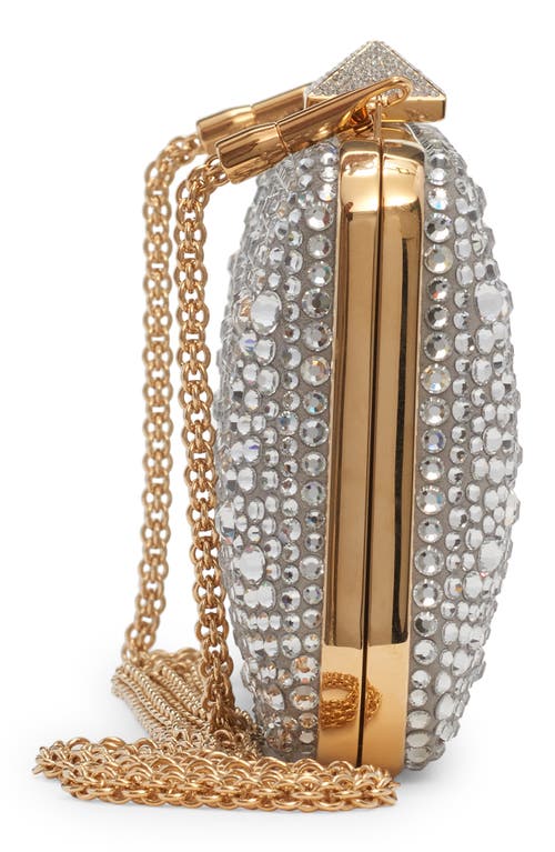 Shop Valentino Garavani Carry Secrets Crystal Embellished Minaudière In V3v Crystal/crystal