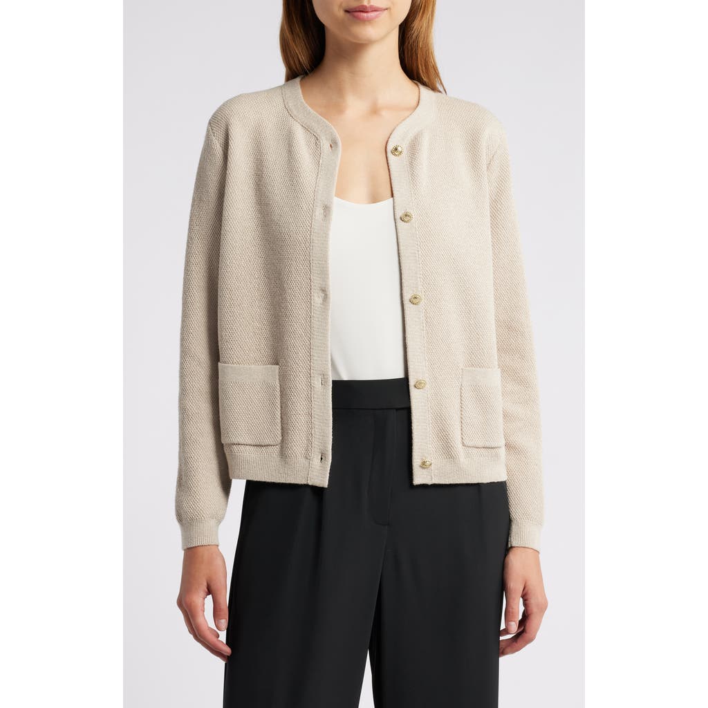 Kobi Halperin Meri Metallic Cardigan In Natural