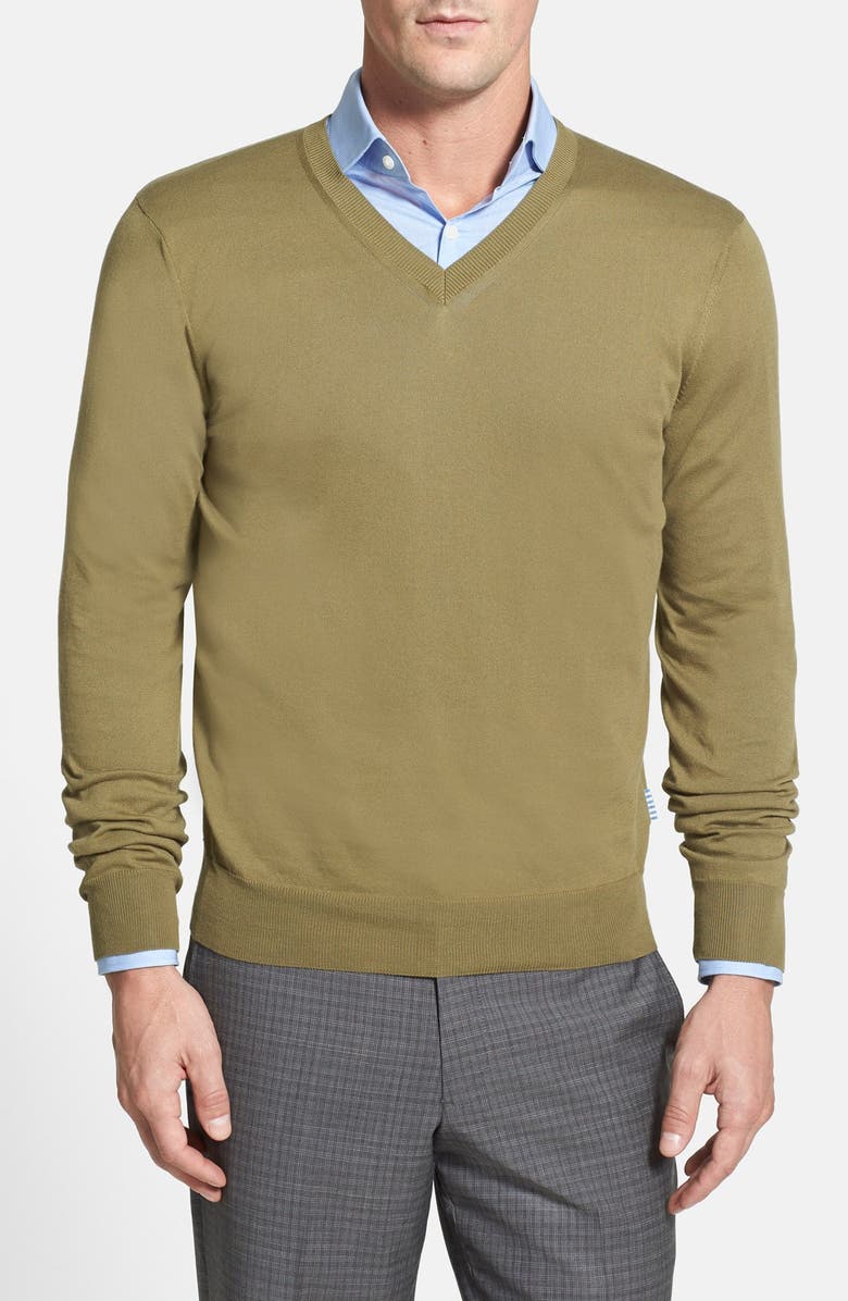 F. Façonnable V-Neck Cotton Sweater | Nordstrom