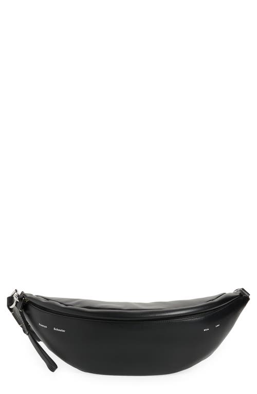 Proenza Schouler White Label Stanton Leather Belt Bag in Black