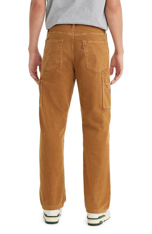 Shop Levi's 568 Loose Straight Leg Carpenter Pants In Dark Ginger Btms Garment Dye