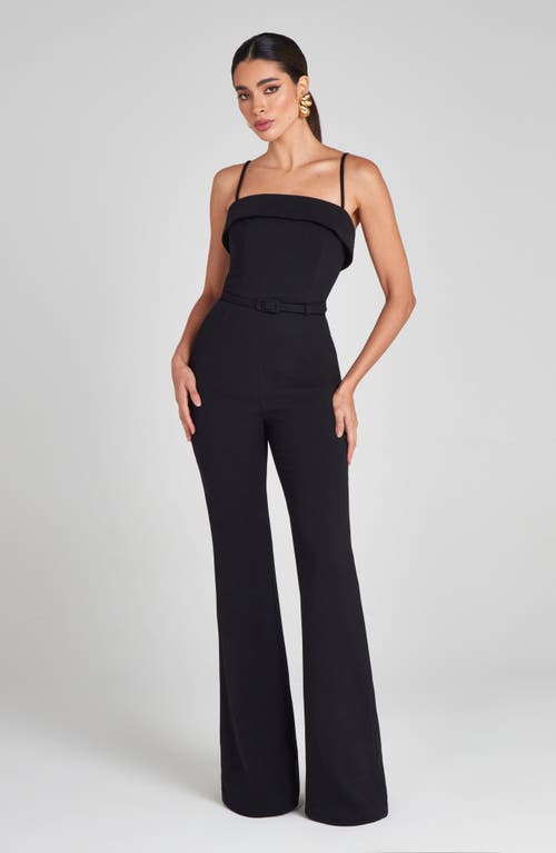 Shop Nadine Merabi Sabrina Sleeveless Wide Leg Jumpsuit In Black