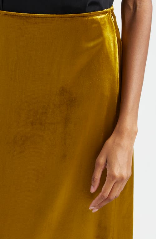 Shop Rohe Róhe Velvet Maxi Skirt In Gold