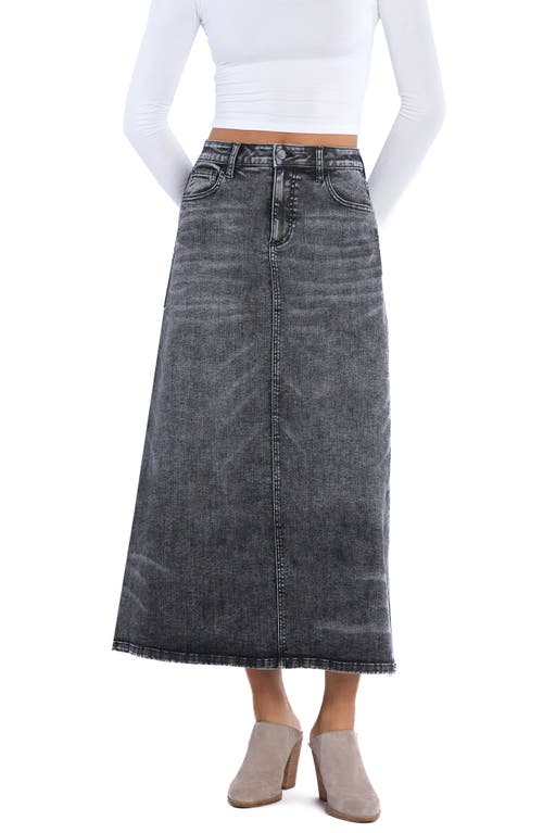 Shop Wash Lab Denim Remi Denim Maxi Skirt In Remi Grey