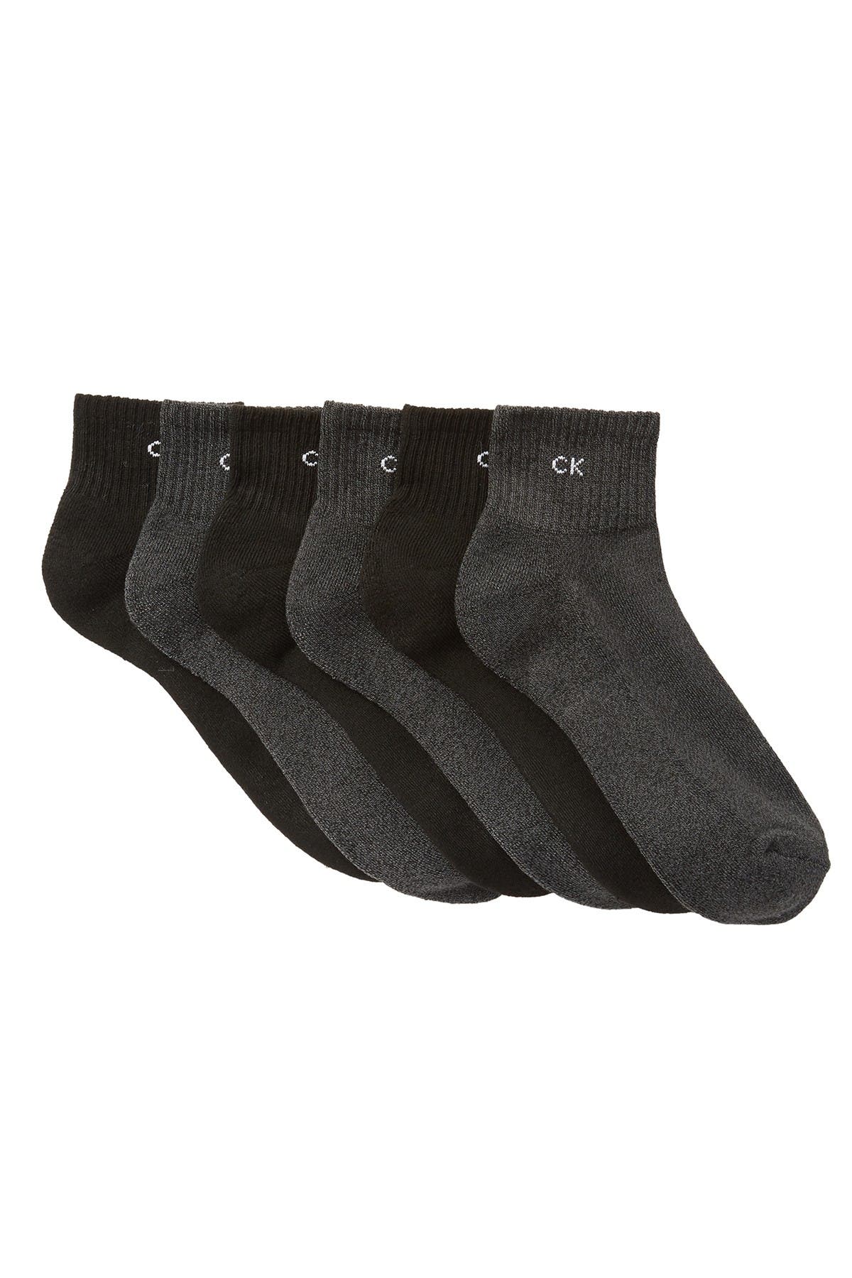 Calvin Klein | Basic Sport Quarter Crew Socks - Pack of 6 | Nordstrom Rack