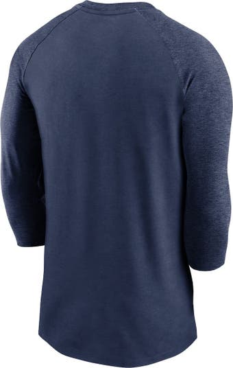 Nike Men's Nike Navy Detroit Tigers Local Phrase Tri-Blend 3/4-Sleeve  Raglan T-Shirt
