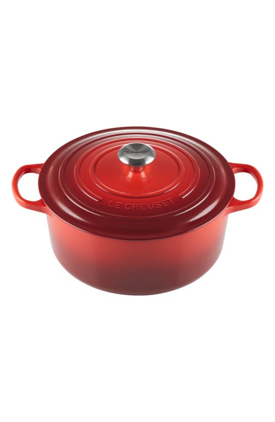 Le Creuset Signature 7.25-quart Round Enamel Cast Iron Dutch Oven In Flame