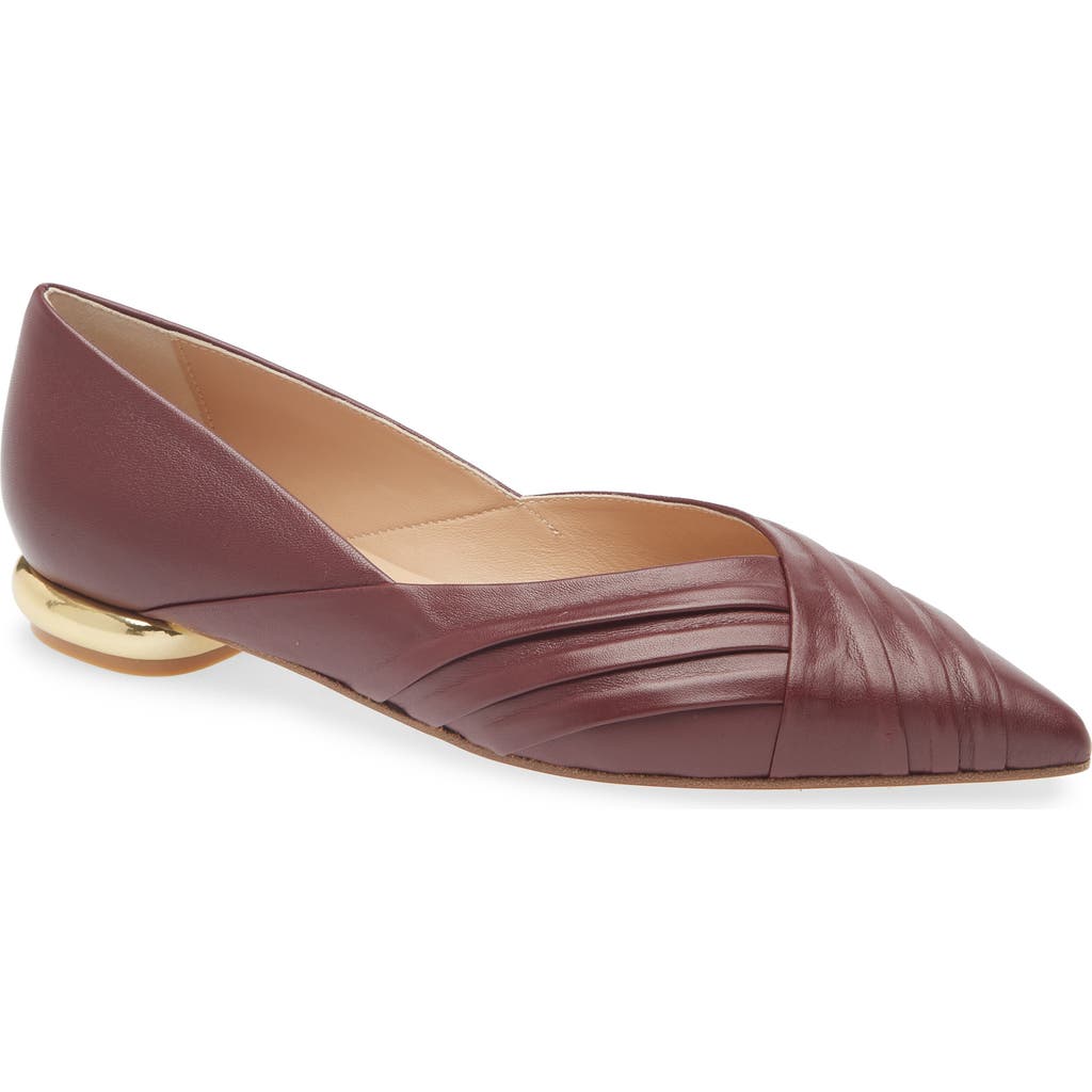 BELLS & BECKS Laura Pointed Toe Flat in Burgundy