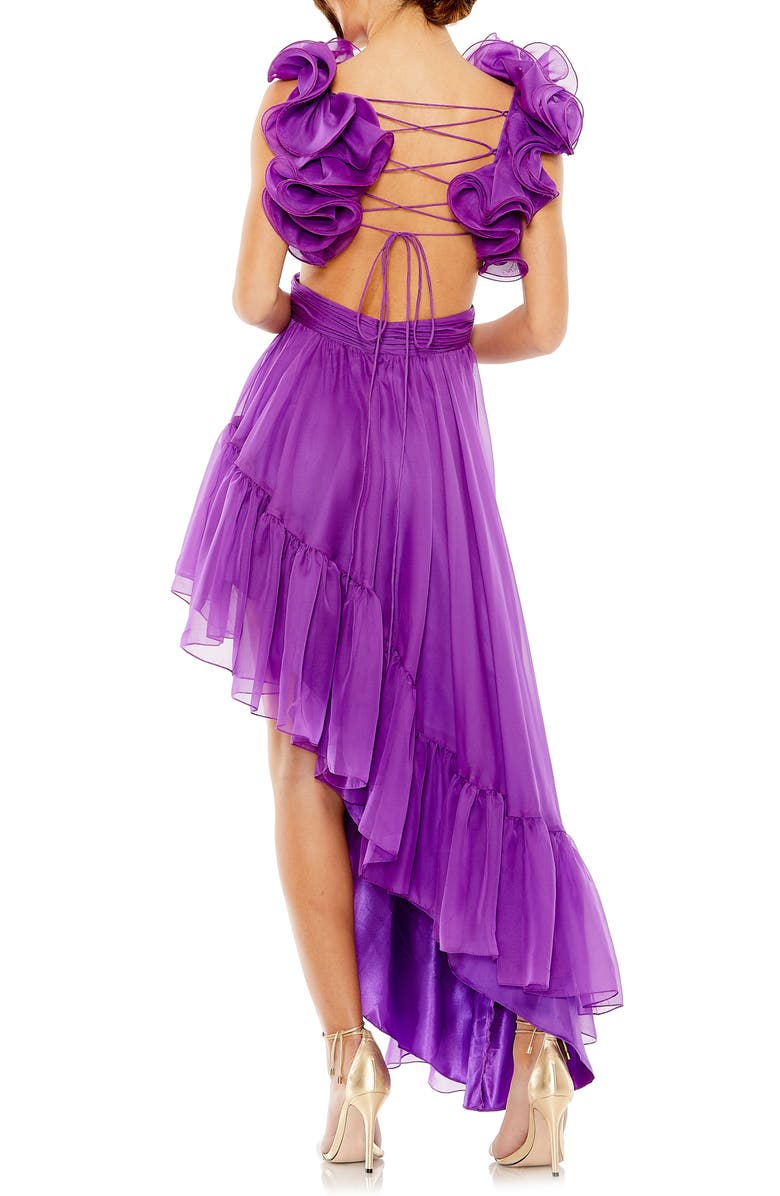 Mac Duggal Ruffle Cutout Asymmetric Chiffon Cocktail Dress | Nordstrom