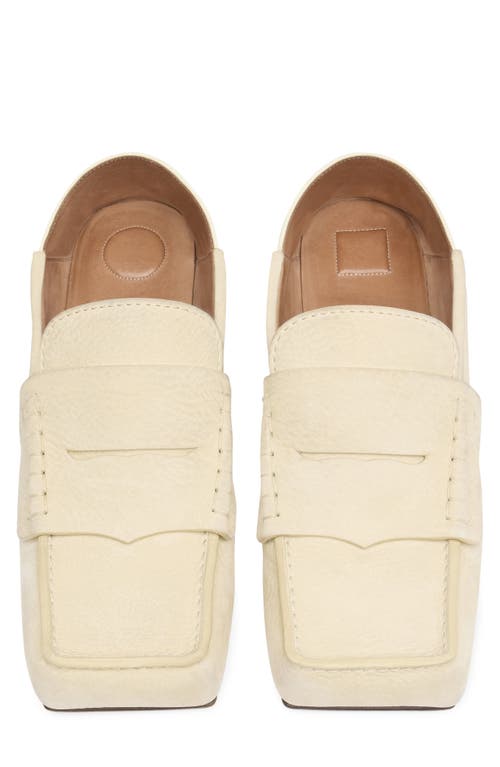 Shop Jacquemus Les Mocassins Carré Penny Loafer In Pale Yellow 205