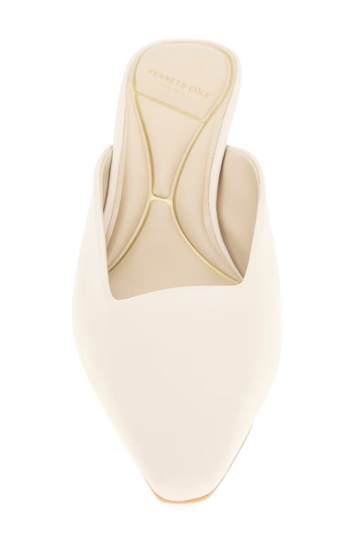Shop Kenneth Cole Margo Kitten Heel Mule In Whitecap Leather