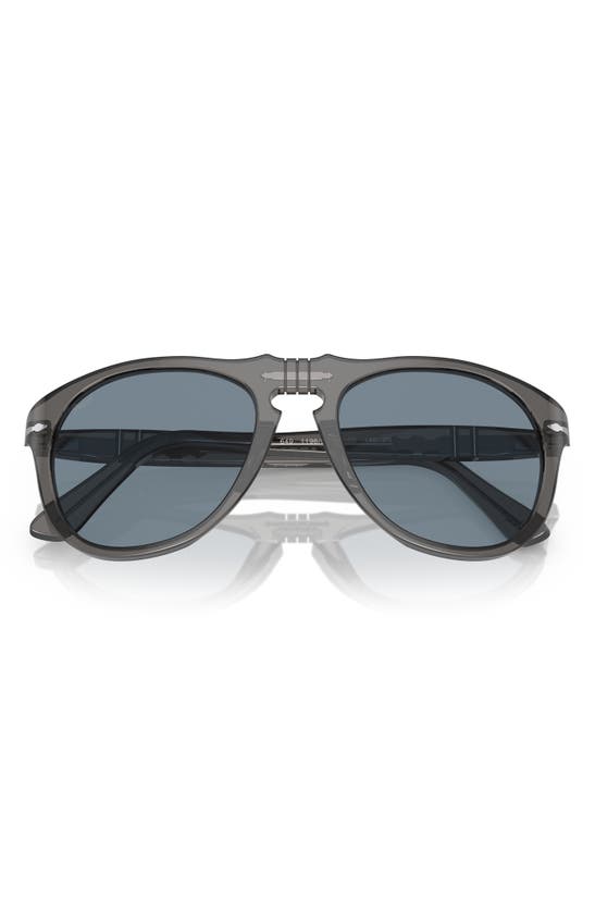 Shop Persol 54mm Pilot Sunglasses In Transparent Grey