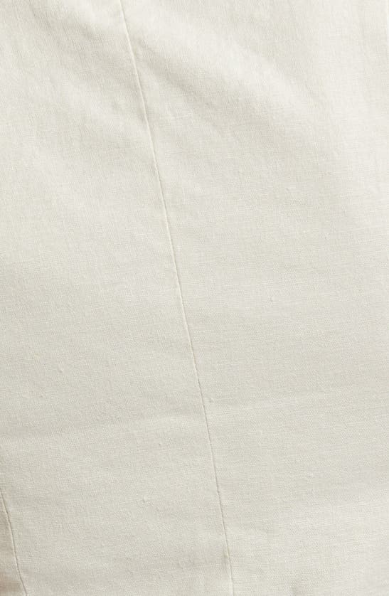 Open Edit Linen Blend Vest In Ivory Dove