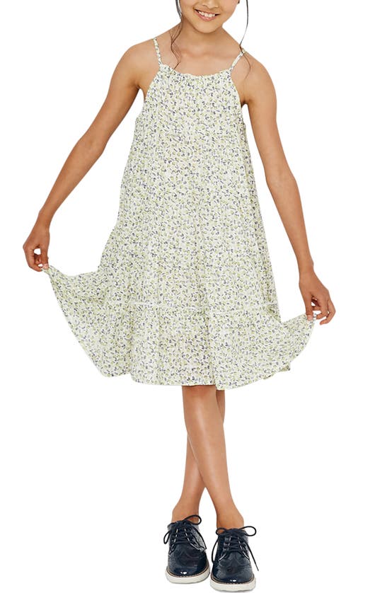 Shop Hayden Girls Kids' Ditsy Floral Print Swing Dress In Sage