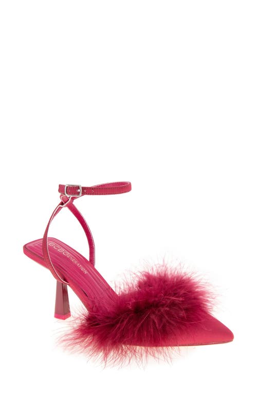 Bcbg Iliana Ankle Strap Pump In Raspberry