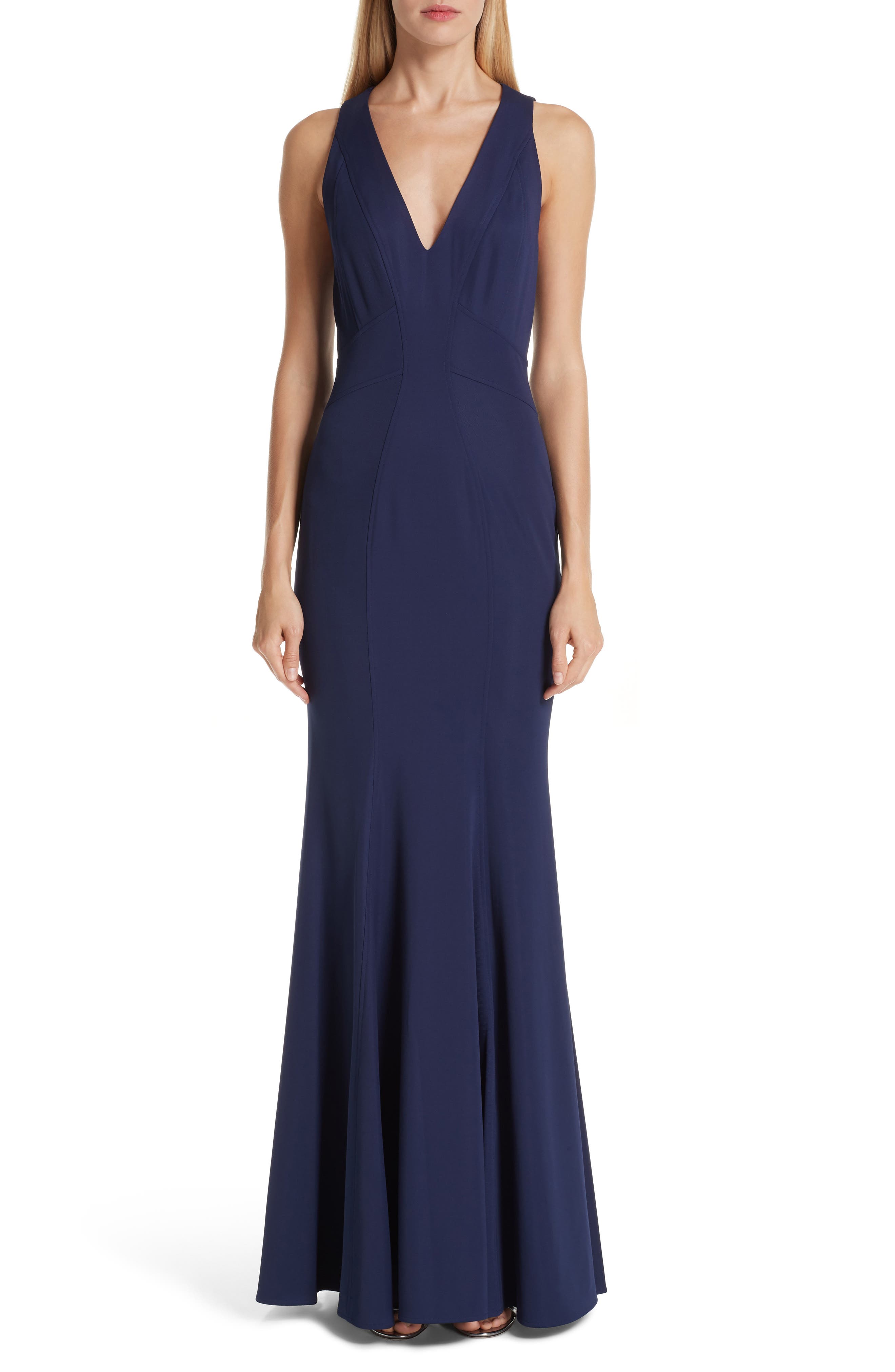Zac Zac Posen Sirena Trumpet Gown, Blue