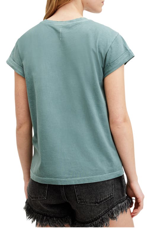 Shop Allsaints Anna Cotton T-shirt In Silverpine Green