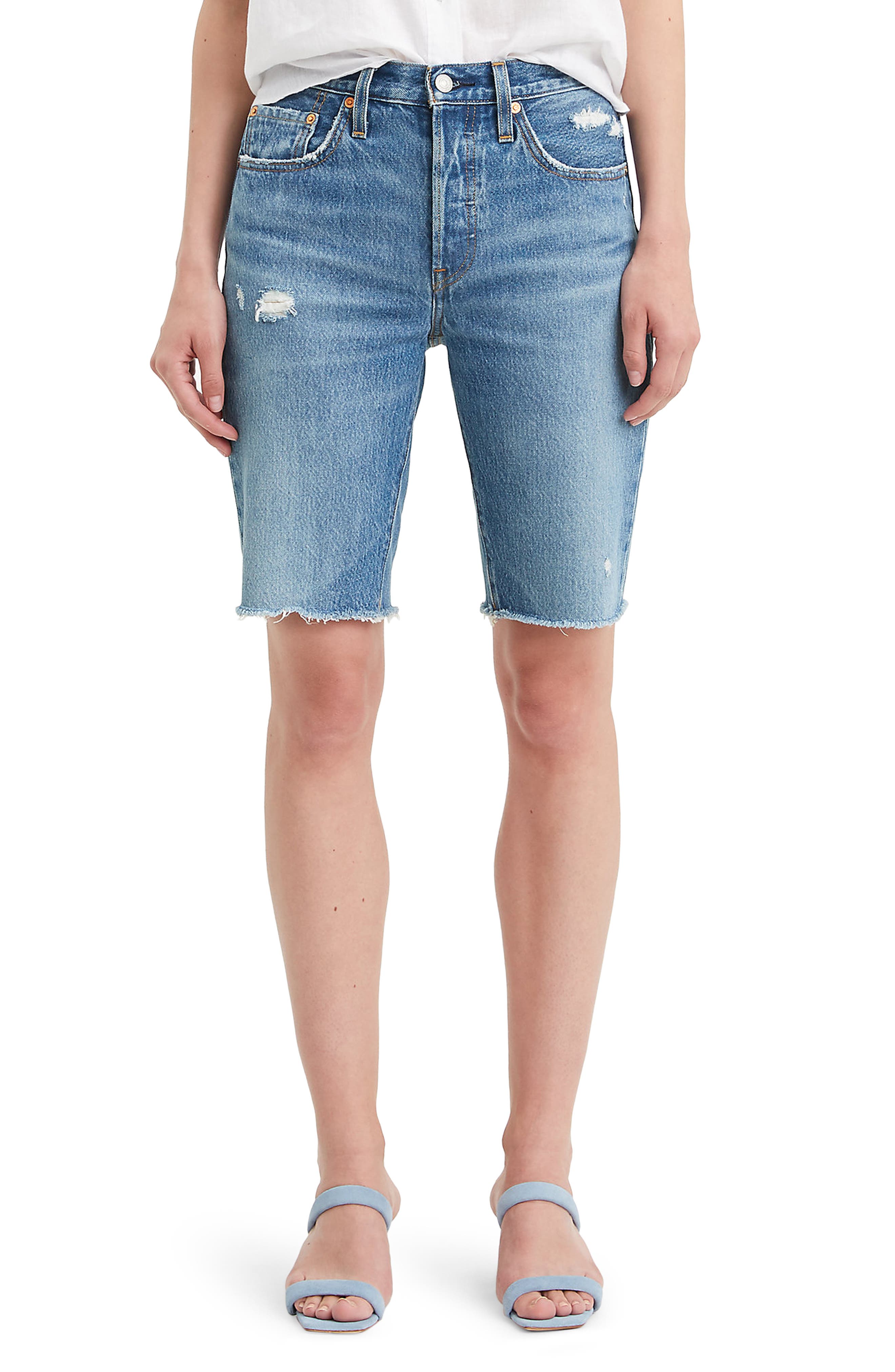 levis knee length shorts