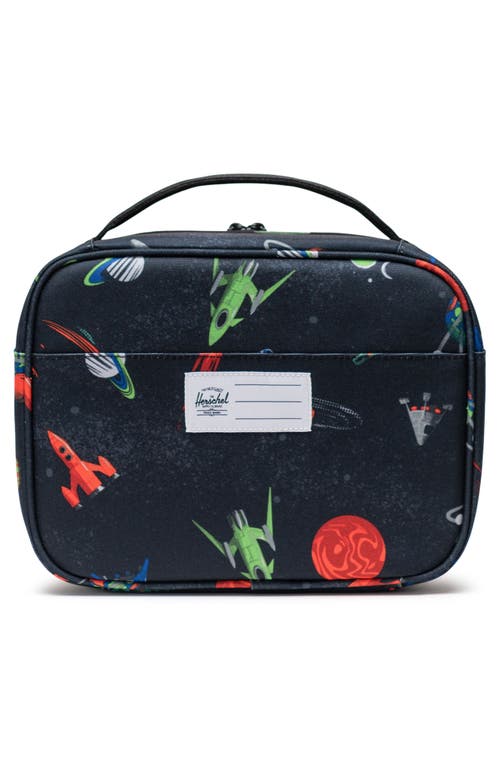 Herschel Supply Co . Kids' Pop Quiz Recycled Polyester Lunchbox In Space Adventure