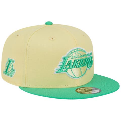 Men's Mitchell & Ness Yellow/Green Los Angeles Dodgers Hometown Snapback Hat