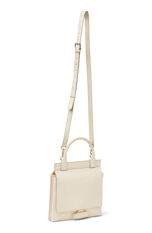 Bruno Magli Etta Slim Leather Satchel In Cream