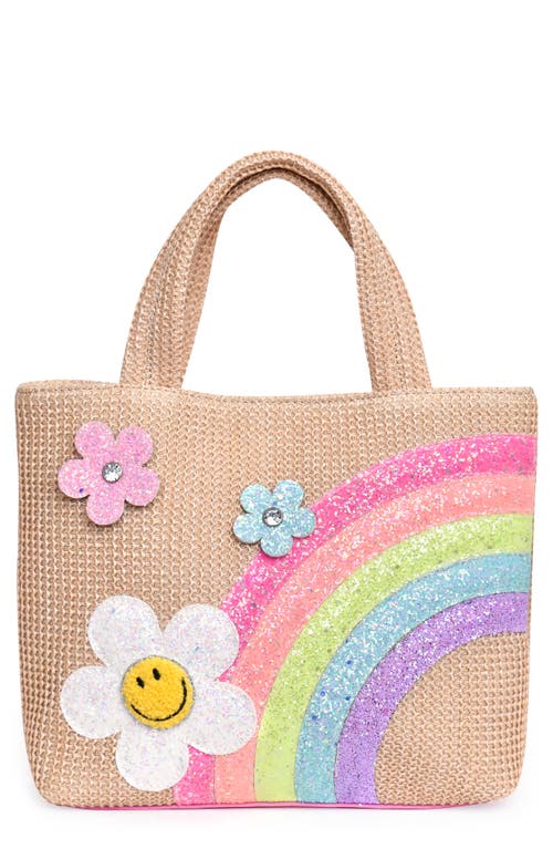 OMG Accessories Kids' Daisy Straw Tote Bag in Natural at Nordstrom